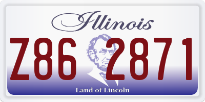 IL license plate Z862871