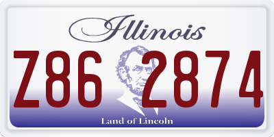 IL license plate Z862874