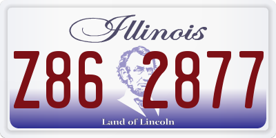 IL license plate Z862877
