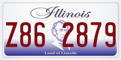 IL license plate Z862879