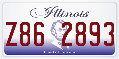 IL license plate Z862893