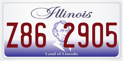 IL license plate Z862905