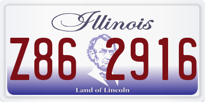 IL license plate Z862916