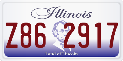 IL license plate Z862917