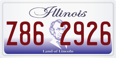 IL license plate Z862926