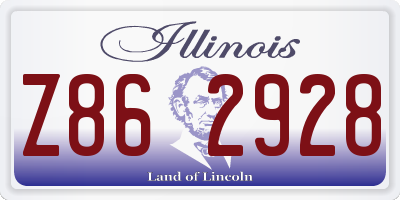 IL license plate Z862928