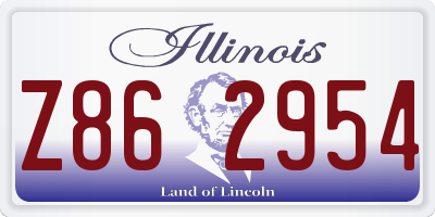 IL license plate Z862954