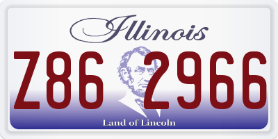 IL license plate Z862966