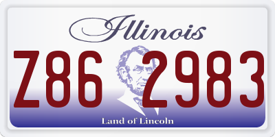 IL license plate Z862983