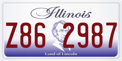 IL license plate Z862987