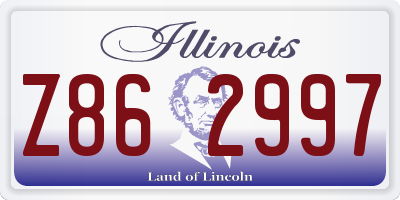IL license plate Z862997