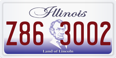 IL license plate Z863002