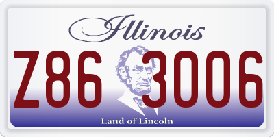 IL license plate Z863006