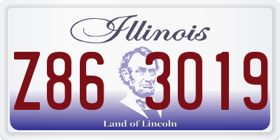 IL license plate Z863019