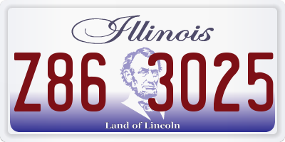 IL license plate Z863025