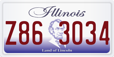 IL license plate Z863034