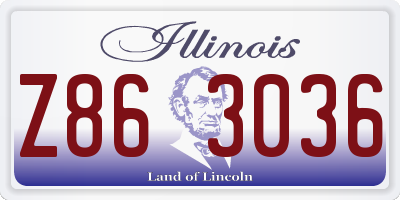 IL license plate Z863036