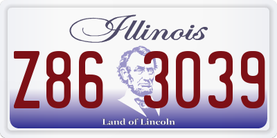 IL license plate Z863039