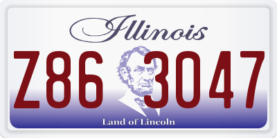 IL license plate Z863047