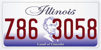IL license plate Z863058