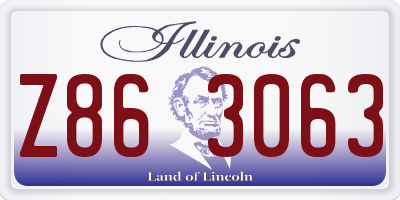 IL license plate Z863063