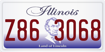 IL license plate Z863068