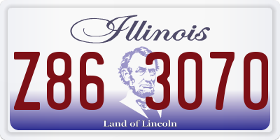 IL license plate Z863070