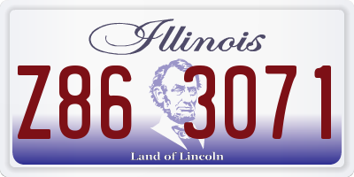 IL license plate Z863071
