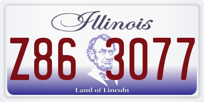 IL license plate Z863077