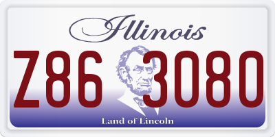 IL license plate Z863080