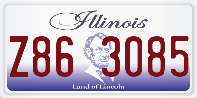 IL license plate Z863085