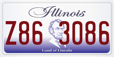 IL license plate Z863086