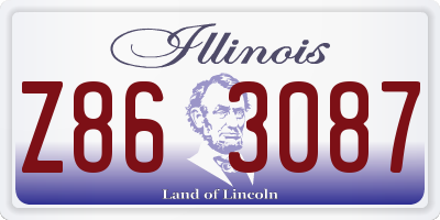 IL license plate Z863087