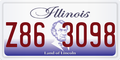 IL license plate Z863098