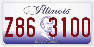 IL license plate Z863100