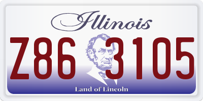 IL license plate Z863105