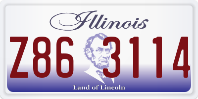 IL license plate Z863114