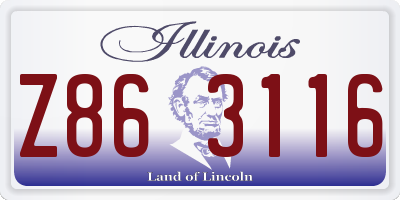 IL license plate Z863116