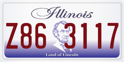 IL license plate Z863117