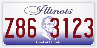 IL license plate Z863123