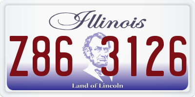 IL license plate Z863126
