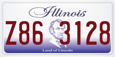 IL license plate Z863128