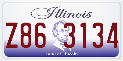 IL license plate Z863134