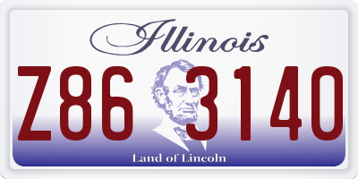 IL license plate Z863140