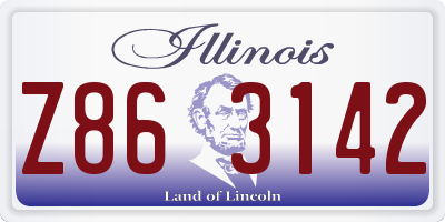 IL license plate Z863142