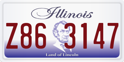 IL license plate Z863147