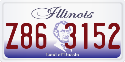 IL license plate Z863152