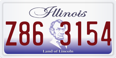 IL license plate Z863154
