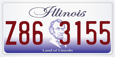 IL license plate Z863155