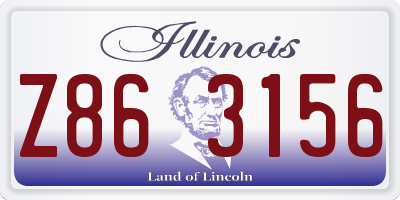 IL license plate Z863156
